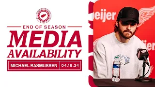 Michael Rasmussen 2023-24 Detroit Red Wings End of Season Media