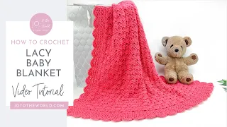 Beautiful Lacy Baby Blanket Crochet Pattern - Easy Crochet Lace Pattern