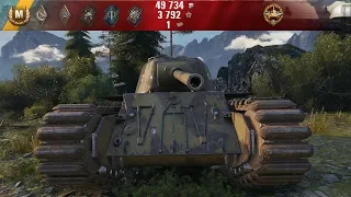 ARL 44 stock with BDR gun/gold noob | World of Tanks gameplay