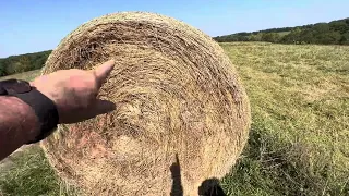 Here is a cheap way to store big round bales to prevent them from rotting.
