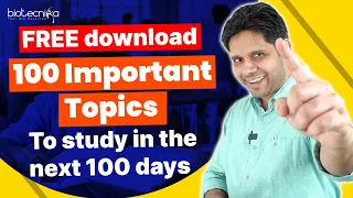 100 Days - 100 Important CSIR NET Life Science Topics To Study - FREE PDF Download -RAFTAAR Revision