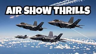 High-Flying Action: F-35 Jets Perform Aerial Maneuvers at Charleston Air Show