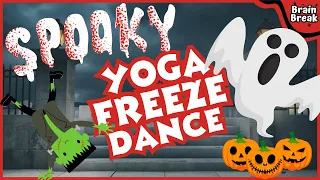 Spooky Halloween Yoga Freeze Dance | Brain Break | Workout for Kids | Just Dance | Yoga for Kids