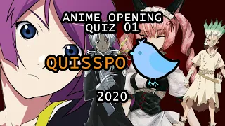 45 ANIME OPENING QUIZ #01 (VERY EASY - MEDIUM) (Difficulty 1/5) | Quisspo