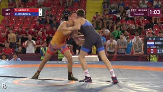 Repechage GR - 51 kg: B. SLINKERS (NED) v. A. KLITSUNOU (BLR)