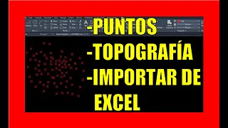 IMPORTAR PUNTOS DE EXCEL A AUTOCAD - PUNTOS Y MULTIPUNTOS - AUTOCAD FÁCIL