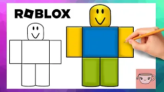 How To Draw Roblox Noob | Easy Step By Step Drawing Tutorial