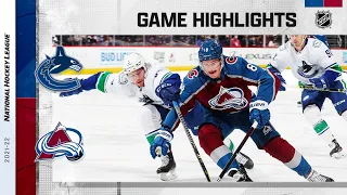 Canucks @ Avalanche 11/11/21 | NHL Highlights