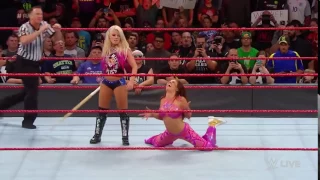 Alexa Bliss wields a kendo stick against Mickie James Raw, May 22, 2017 online video cutter com 1