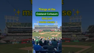 Some of the strangest features at the Oakland Coliseum 😂 #mlb #baseball #ballpark