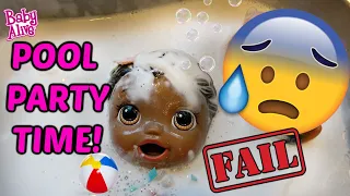 BABY ALIVE has a POOL PARTY! The Lilly and Mommy Show! The TOYTASTIC Sisters. FUNNY KIDS SKIT!