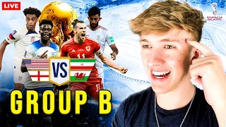 ENGLAND vs WALES vs USA vs IRAN | GROUP B Live Watchalong FIFA World Cup 2022