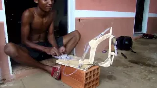 Boy Makes DIY Excavator with Syringe Hydraulics