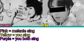 Play date [Karaoke duet] color coded lyrics melanie martinez