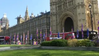 Outside Parliament as UK MPs prepare for third Brexit vote