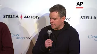 At a Water.Org event Matt Damon apologizes for comments made earlier on varying degrees of sexual mi