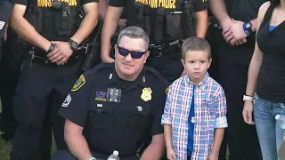 Son of fallen officer gets HPD escort on first day of kindergarten