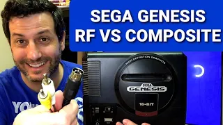 Sega Genesis RF vs Composite AV Cable Comparison
