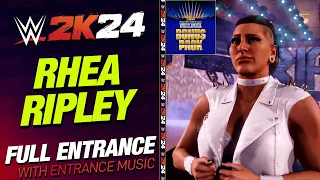 RHEA RIPLEY WRESTLEMANIA 36 WWE 2K24 ENTRANCE - #WWE2K24 WRESTLEMANIA DLC ADD ON