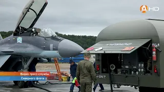 Накануне Дня морской авиации лётчики Северного флота провели учебные полёты