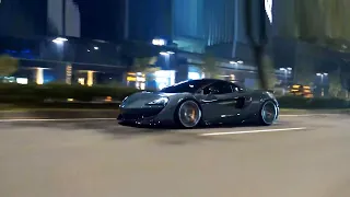 McLaren 600LT night ride - upgraded exhaust sound