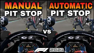 Manual vs Automatic Pit Stop on F1 2021