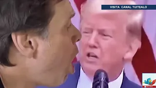 Jim Carrey simula toserle en la cara a Trump y lo destrozan en redes