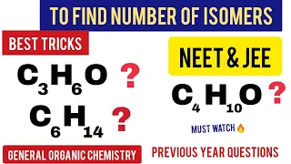 All Easy Tricks to Find Number of Isomers | General Organic Chemistry Crash Course NEET JEE #5 Best