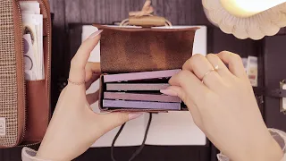 ASMR | Decorating a vintage diary | no talking