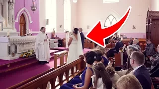 Die Hochzeit wird von dem Mann unterbrochen - als die Braut sich umdreht ist sie gerührt