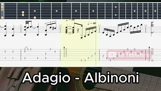 Adagio - Tomaso Albinoni (Remastered) - Guitar TAB