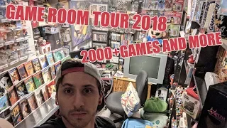 GAMEROOM TOUR 2018! 2000+ VIDEO GAMES AND MORE! - Gnarlyneeks