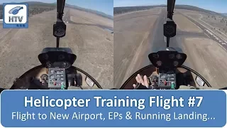 Helicopter Flight Training 7 - Flight to New Airport, ALT & Turbulence EPs & Running Landing...