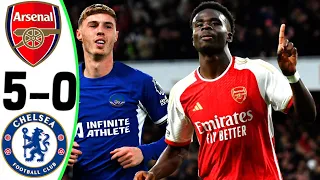 Arsenal vs Chelsea 5-0 - All Goals and Highlights - 2024 🔥 SAKA