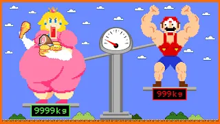 Super Mario vs Fat Peach Super Sized Maze Escape | Game Animation