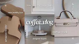 ✨ Home Decor, Best Amazon Finds, Designer Dupes, Cleaning, Coffee Nook, & My Skincare Collection