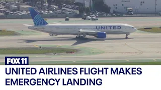 United Airlines plane makes emergency landing at LAX