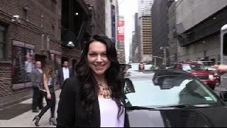 Laura Prepon outside the David Letterman Show
