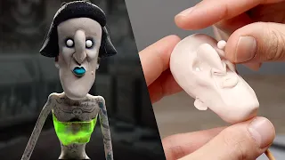 Making Up My Own Nightmare Character - The Story of "The Tattoo Artist" | Polymer Clay Timelapse