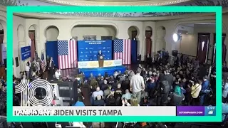 President Biden makes stop in Tampa, speaks on health care and economy