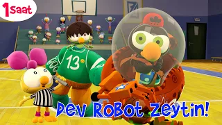 1 SAAT ÇİZGİ FİLM 😇😇😇#34 - Dev Robot Zeytin Sahnede! 🦾😎| TRT Çocuk - Disney Channel