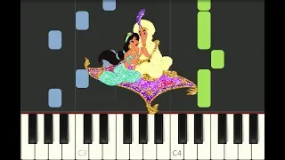 SUPER EASY piano tutorial "A WHOLE NEW WORLD"  from Aladdin, Disney, with free sheet music (pdf)