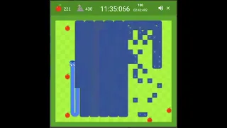 Google Snake, Statue Mode, Slow, 5 Apple, Large Board, All Apples Speedrun 19:02.476 WR