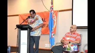 Fijian Minister for Youth & Sports officates at the 2019 National Sports Organisation Conference