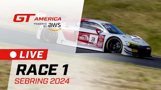 LIVE | Race 1 | Sebring International Raceway | GT America powered by AWS 2024