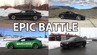 BMW i7 xDrive60 charging battle vs EQS, Tesla and e-tron