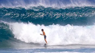 Surfing Heavy Gas Chambers North Shore Oahu Hawaii