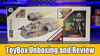 Star Wars Toybox Razor Crest with Mandalorian & Grogu Unboxing and Review.