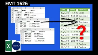 Combine Excel Worksheet Data (Not Excel Tables) Into PivotTable using Power Query (EMT 1626)