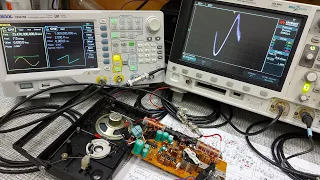 Unitra Liza R203 cz.4  strojenie wobulatorem p.cz i demodulatora FM - krzywa dzwonowa i krzywa S